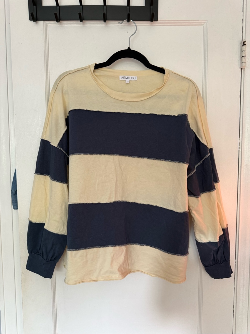 Contrast Panel long sleeve t-shirt